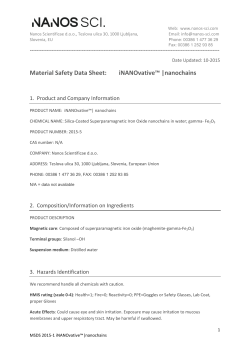 Material Safety Data Sheet: iNANOvative&trade; |nanochains