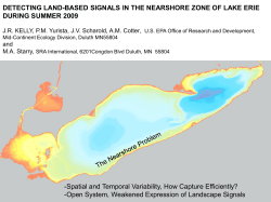 DETECTING LAND-BASED SIGNALS IN THE NEARSHORE ZONE