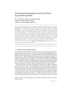 On Inter-domain Routing Security and Pretty Secure BGP (psBGP)