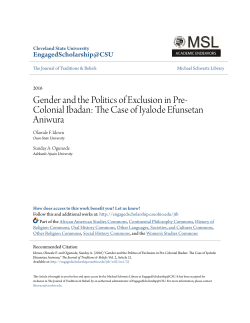 Gender and the Politics of Exclusion in Pre