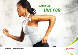 LIVE FOR - Life Fitness Merchandise
