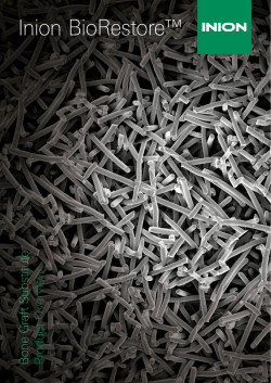 Inion BioRestore&trade; Brochure