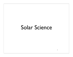 Solar Science