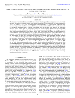 shock-generated vorticity in the interstellar medium and the origin of