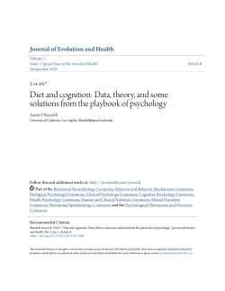 Diet and cognition: Data, theory, and some solutions from the