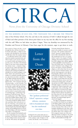 Autumn 2010 - The University of Chicago Divinity School