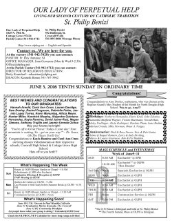 OUR LADY OF PERPETUAL HELP St. Philip Benizi
