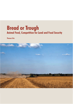 Bread or Trough Animal Feed, Competition for Land and Food