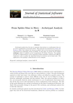 From Spider-Man to Hero -- Archetypal Analysis in R