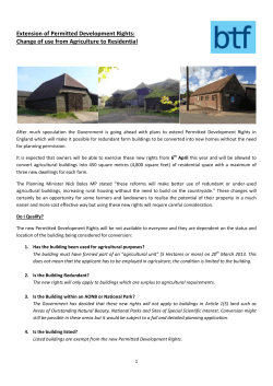 Extension of Permitted Development Rights