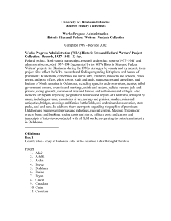 University of Oklahoma Libraries Western History Collections Works