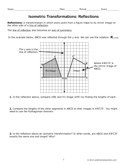 Isometric Transformations: Reflections