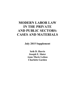 modern labor law in the private and public sectors