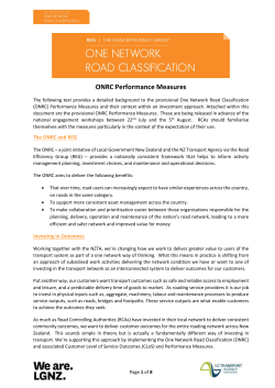 ONRC Performance Measures