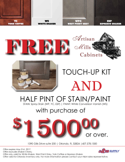 TOUCH-UP KIT HALF PINT OF STAIN/PAINT
