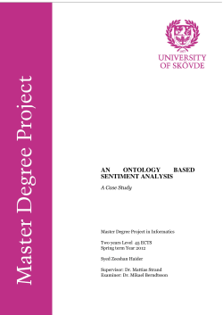 AN ONTOLOGY BASED SENTIMENT ANALYSIS
