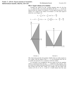 Equal volumes of revolution