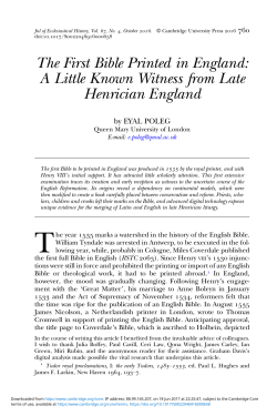 The First Bible Printed in England