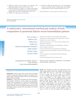 A multicentric, international matched pair analysis of body
