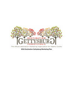 2016 Destination Gettysburg Marketing Plan