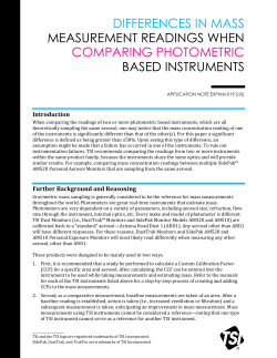 Differences in Mass Measurement Readings When Comparing
