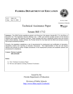 Technical Assistance Paper Senate Bill 1712