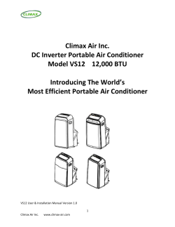 DC Inverter Dual Hose Portable Air Conditioner Manual