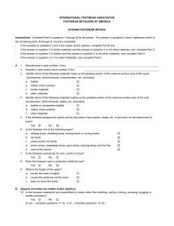 INTERNATIONAL FOOTWEAR ASSOCIATION FOOTWEAR