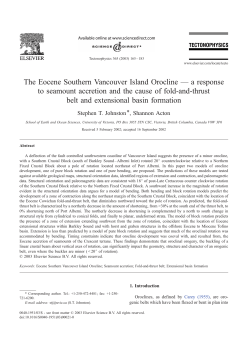 The Eocene Southern Vancouver Island Orocline