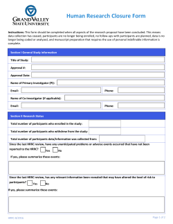 Human Research Closure Form