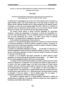extra-alpine arachnid species in central europe