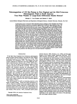 Paleomagnetism of 122 Ma Plutons in New England