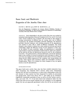 Some Ionic and Bioelectric Properties of the Ameba Chaos chaos