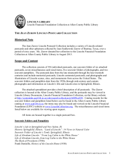 Jean Zurow Lincoln Postcard Collection