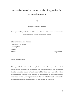 An evaluation of the use of eco-labelling within the eco
