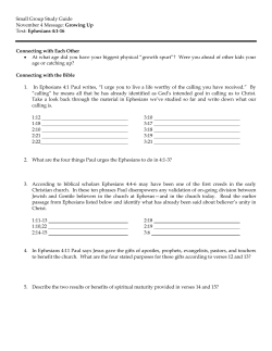 Small Group Study Guide November 4 Message