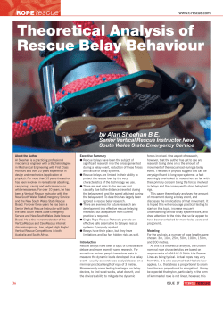 Theoretical Analysis of Rescue Belay Behaviour