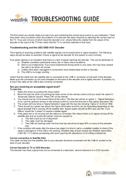 Troubleshooting guide