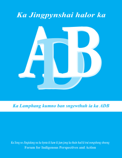 Ka Jingpynshai halor ka - Bank Information Center