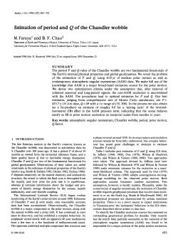 Estimation of period and Q of the Chandler wobble