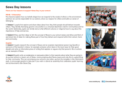Sewa Day Schools KS1 Lesson Plans