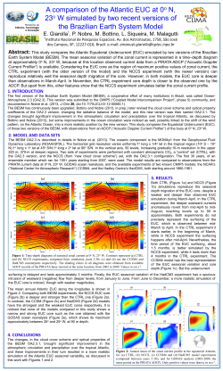 A comparison of the Atlantic EUC at 0o N, 23o W simulated by