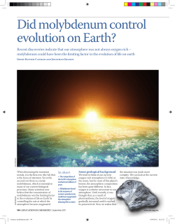 Did molybdenum control evolution on Earth?