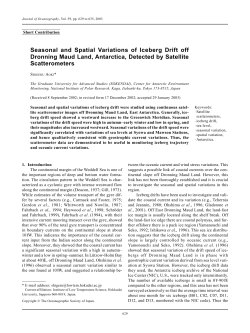 Seasonal and Spatial Variations of Iceberg Drift off Dronning Maud