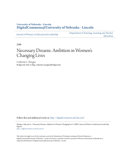 Ambition in Women`s Changing Lives
