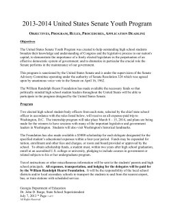 2013-2014 United States Senate Youth Program