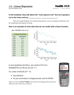 1.3 - Linear Regression