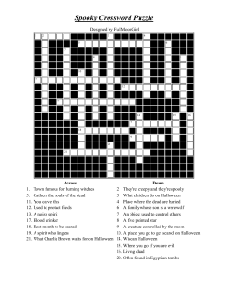 Spooky Crossword Puzzle