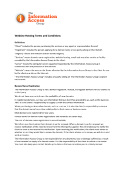 Please the Web Hosting Terms and Conditions
