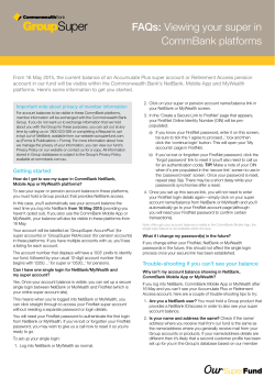 FAQs: Viewing your super in CommBank platforms